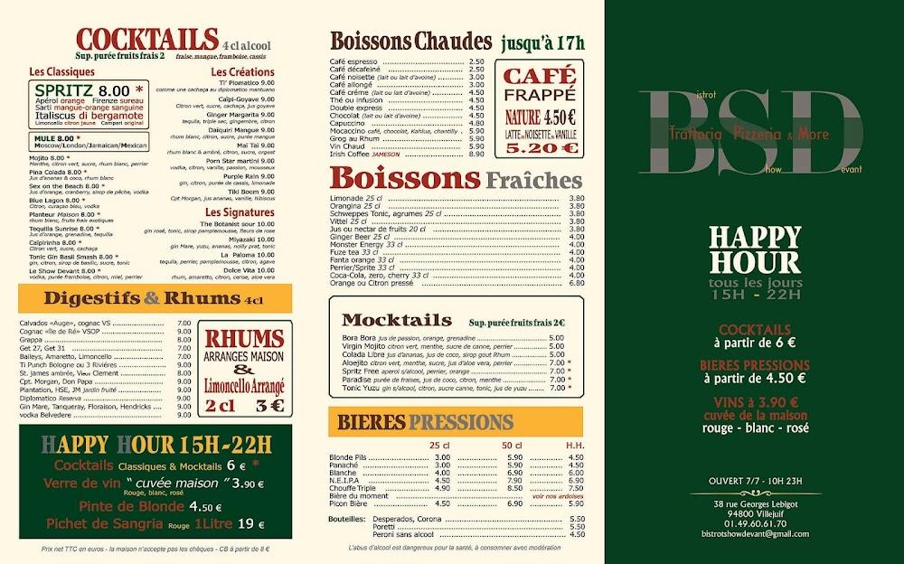 Bistrot Show Devant - Menu Image 2